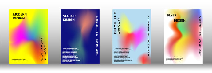 Artistic covers design. Creative fluid colors backgrounds. Set of abstract covers