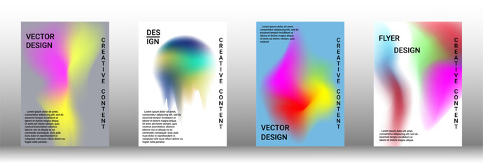 Artistic covers design. Creative fluid colors backgrounds. Set of abstract covers