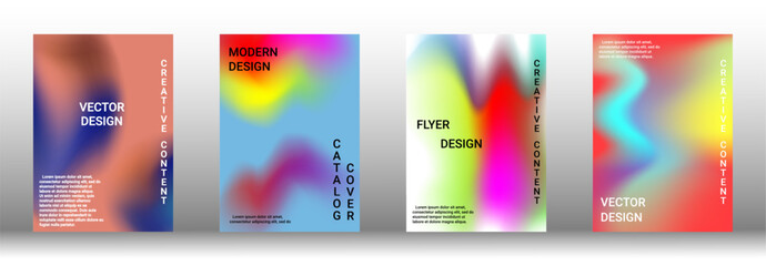 Artistic covers design. Creative fluid colors backgrounds. Set of abstract covers