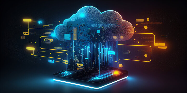 Cloud network concept Generative AI