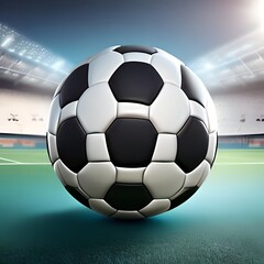 Obraz premium Soccer ball in the football field