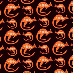 Seamless kangaroo pattern background