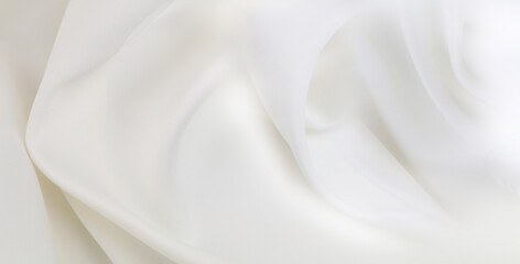 White silk fabric