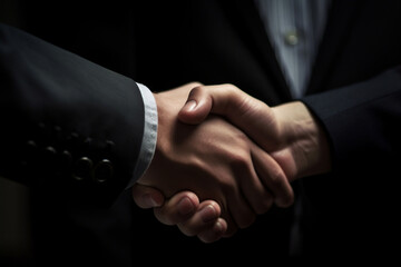 Handshake close-up. AI Generated