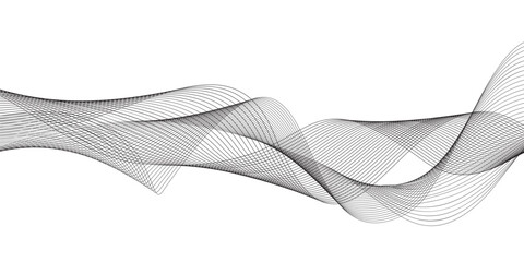 Modern abstract glowing wave lines on white background. Dynamic flowing wave design element. Futuristic technology and sound wave pattern. Vector EPS10.