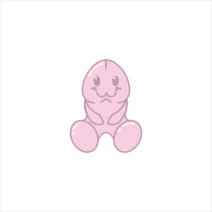 Fototapeten penis pink cartoon illustration isolated on white background © Arishna vector