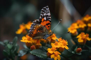 A butterfly on a flower Generative AI