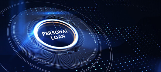 Business, Technology, Internet and network concept. Loan personal finance. 3d illustration