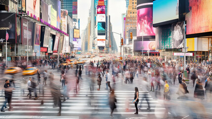 Obraz premium busy city street