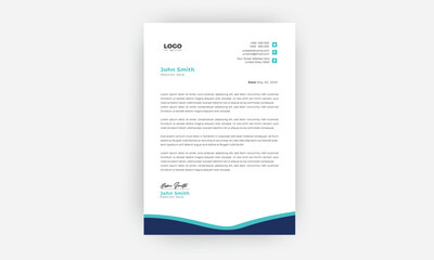 Simple creative modern letter head templates for your project design, Vector illustration,A4 size