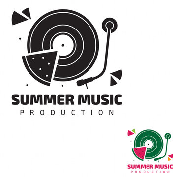 Summer Music Vynil Watermelon Logo
