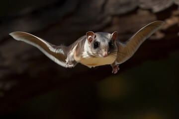 Flying Squirrel - Worldwide - A group of squirrel species known for their ability to glide through the air (Generative AI)