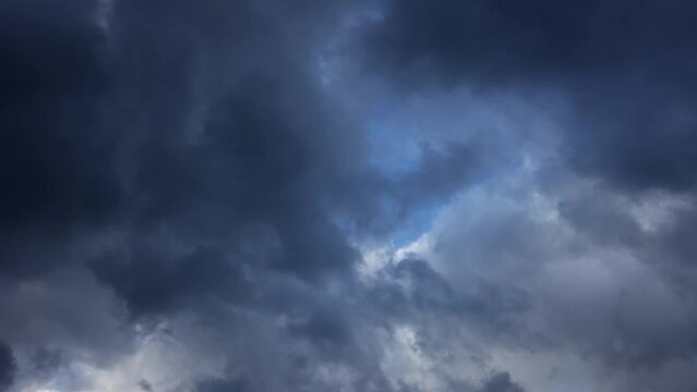 time lapse video with dark storm clouds in the sky,dramatic movement of clouds before a storm,dramatic sky,