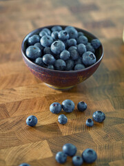Tasty vegan breakfast with blueberrys in Jena