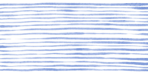 Beautiful background with blue watercolor stripes. Hand painted brush strokes, striped background. Vector illustration