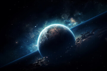 Obraz na płótnie Canvas planet in space, ai generative