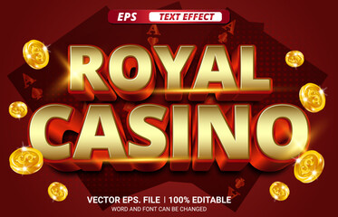 Royal casino 3d editable text effect