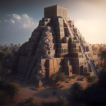 Babylon The ancient city of Babylon. View of the city. Biblical city. Generative AI