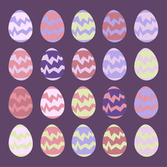 Easter Egg Vector Illustration: Colorful Eggs for Holiday Designs and Celebrations. This Vector Graphic of Multicolored Easter Eggs is Perfect for Digital or Print Projects