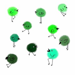 set green chickens 