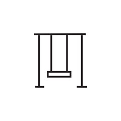 Swing vector icon, children's playground