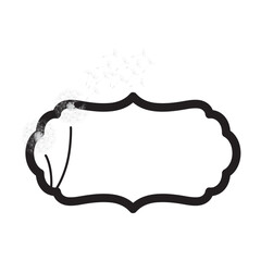 Dandelion flowers inside vintage frame