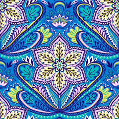 Paisley damask flower