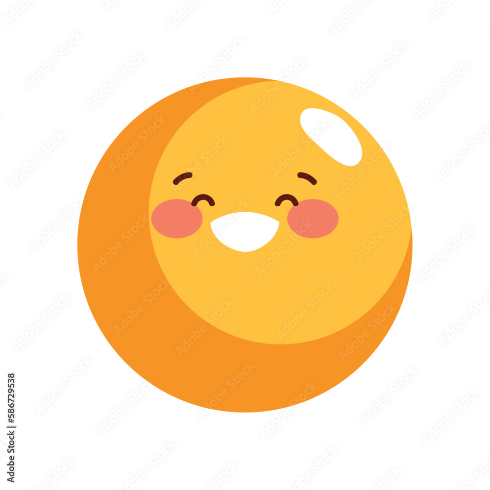 Sticker Cheerful yellow emoji mascot smiling