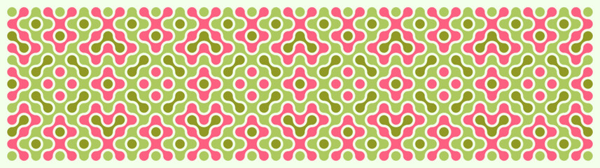 Multicolor truchet tiling connections illustration