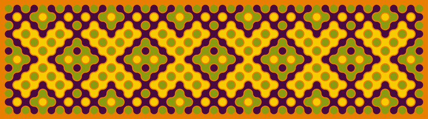 Multicolor truchet tiling connections illustration