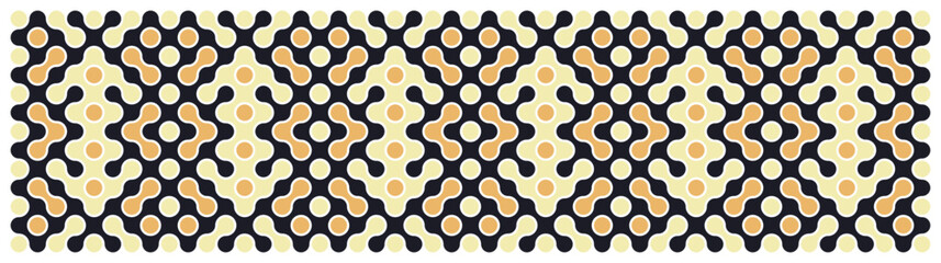 Multicolor truchet tiling connections illustration