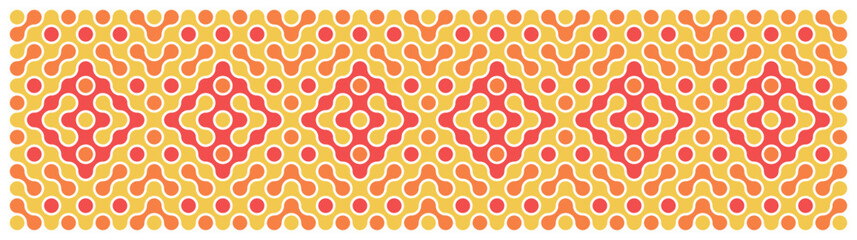 Multicolor truchet tiling connections illustration