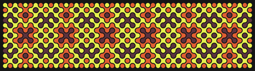 Multicolor truchet tiling connections illustration
