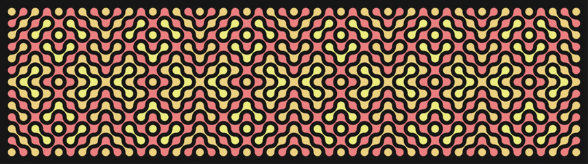 Multicolor truchet tiling connections illustration