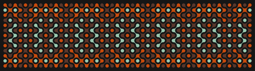 Multicolor truchet tiling connections illustration