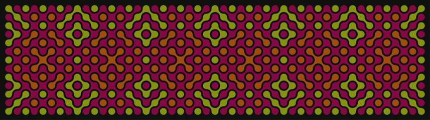 Multicolor truchet tiling connections illustration