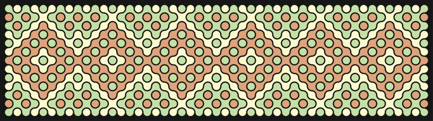 Multicolor truchet tiling connections illustration