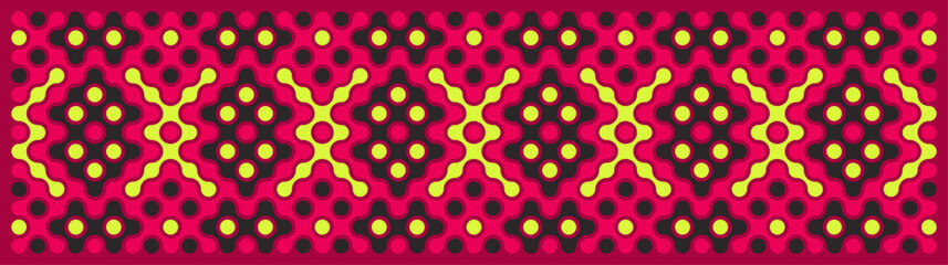 Multicolor truchet tiling connections illustration