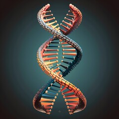 colorful and playful illustration of a DNA strand
