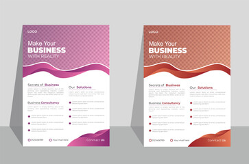 Vector illustration White Minimal Business Card Mockup Vector creative business card template with triangles, squares, round, waves for business, technology. Simple and clean design