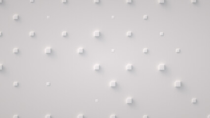 Abstract background with cubes on light ivory, porcelain surface.