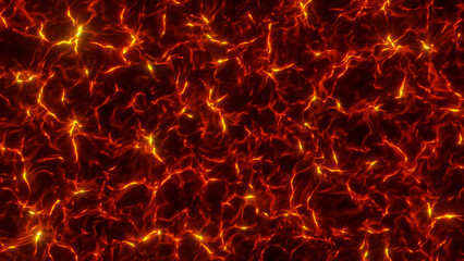Abstract smooth fractal waves background. Fire like