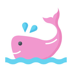 Whale Flat Icon