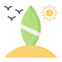 Surfboard Flat Icon