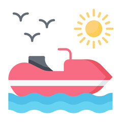 Jetski Flat Icon