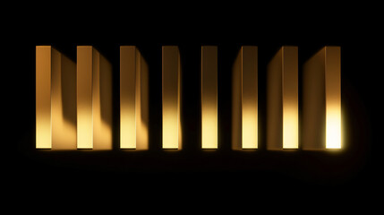 Abstract 3D Black and Gold Background