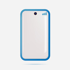 3d Realistic blue smart phone. Vector