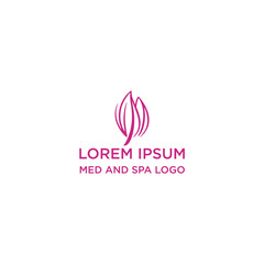 med spa logo design vector illustration