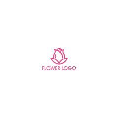 Flower abstract Logo design vector template 