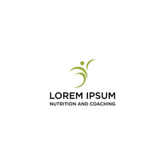beauty nutrition organis logo design vector illustration